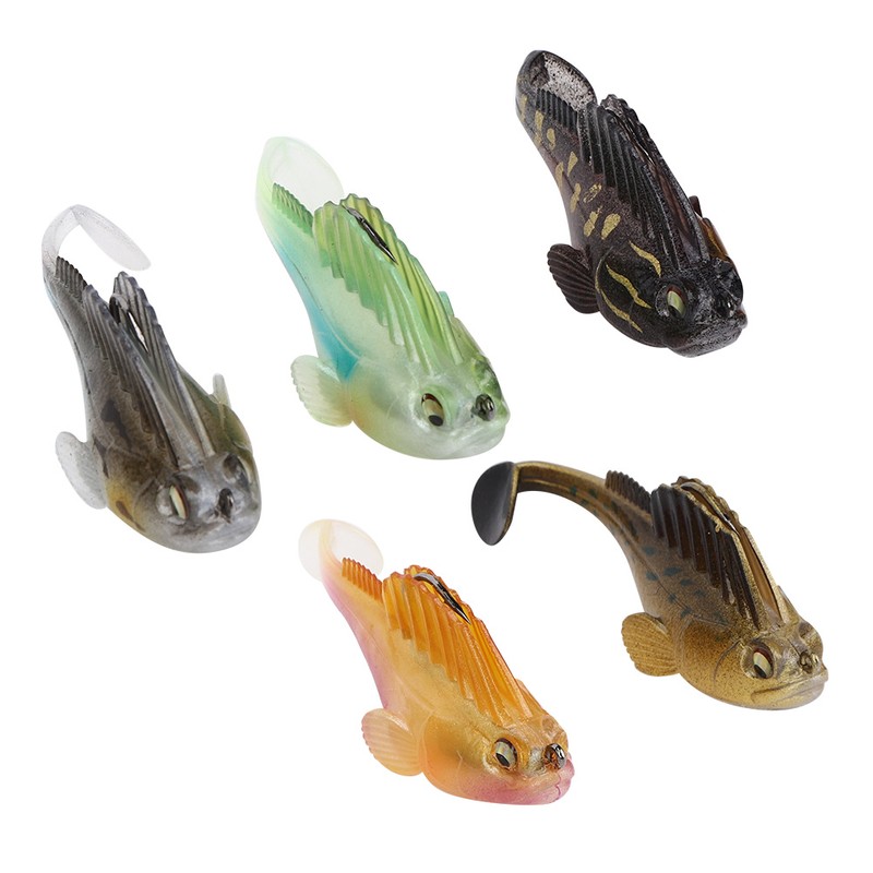 PVC Artificial Simulation Soft Fish Shape Lure Bait Hook Fishing