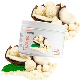 BODY IP Perfect Flaves Flavour Powder without Calories and Low Sugar Coconut Spraline Flavour Powder for Lean Curd and Much More with Lactase and Delicious Pieces Intense Taste and Sweetness 150 g