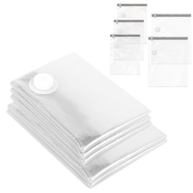 Pack of 5 Vacuum Bags for Clothes, Duvets with Electric Pump, 3 x Jumbo, 2 x Large, Zip, Travel, Quick Deflation of Air, Space-saving, for Travel, Moving, Clothes, Duvets Storage