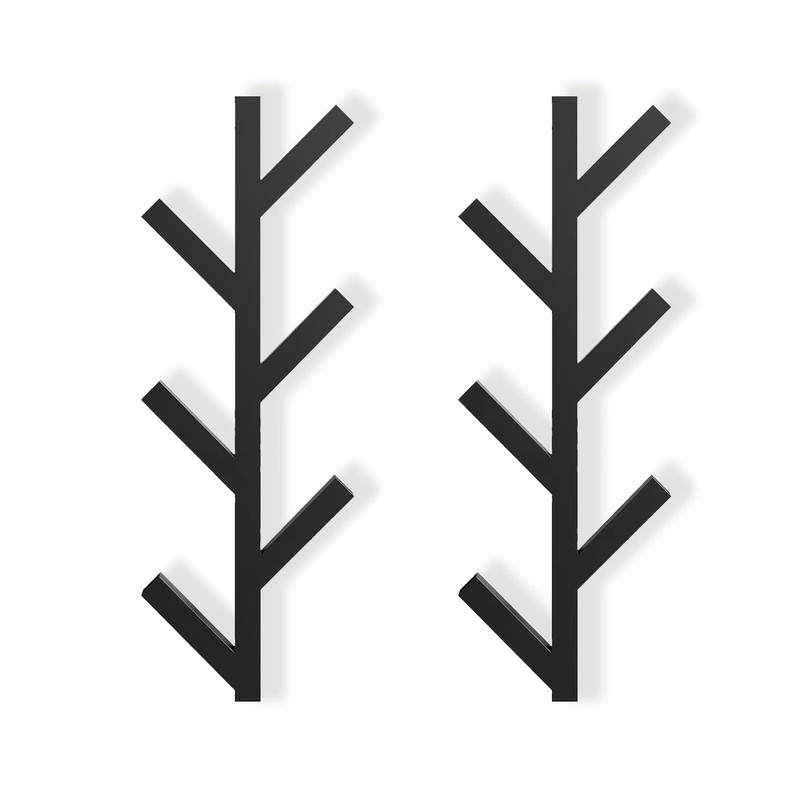 Funvalley Surperfect 2Pack Coat Rack Wall Mounted, Entryway Hall Tree