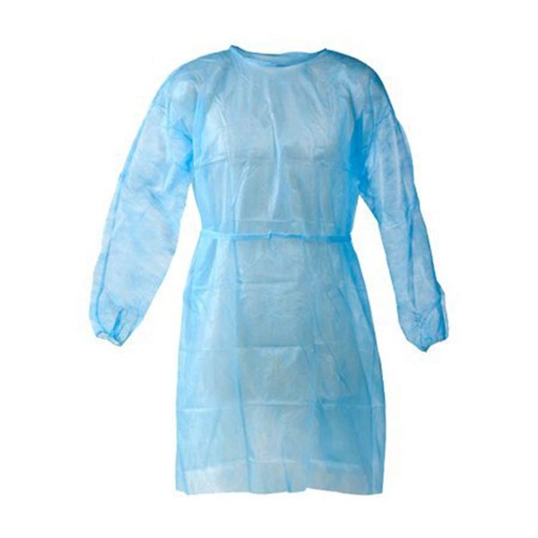 Extra Large Disposable Isolation Gowns, 50 per Case (Blue)