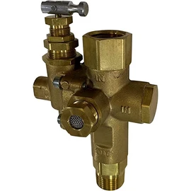 1/2" NPT Top Inlet Unloader Pilot Check Valve All in One, plus Throttle Control Cable for 6.5HP Gas air Compressors and Below (140-175 PSI, 36" Throttle Control Cable & Unloader Valve)