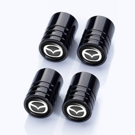 Tapones metálicos para válvulas de neumáticos de coche, tapas de vástago, tapa de boquilla de aire de repuesto para Mazda 3 Axela 6 ATENZA MX-5 CX-3 CX-4 CX-5, llavero, logotipo, diseño, accesorios de decoración