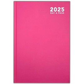 2025 Diary A4/A5/A6 Pastel Colour Fashion Diary Week to View, Day A Page Desk Diary (A4 Day A Page, Pink)