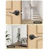 Mengico 5 Pack Passage Door Lever No Lock, Oil Rubbed
