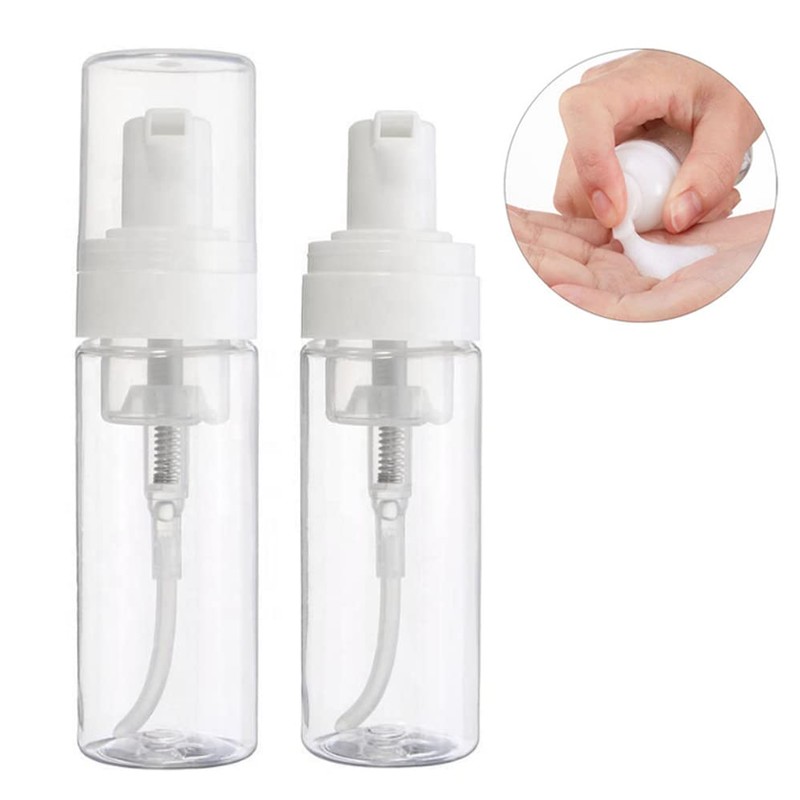 VASANA 3Pcs 100ML 3.4oz Clear Plastic Foaming Soap Dispenser Refillable