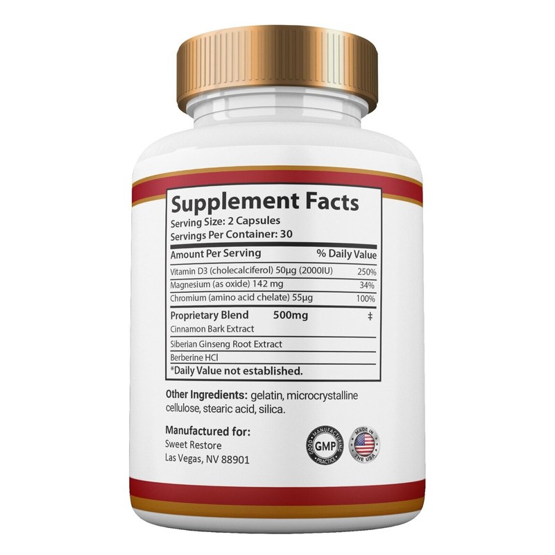 Sweet Restore Glycogen Support Capsules, Max Strength Glyco Pills (2