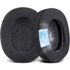 SOULWIT Cooling-Gel Earpads for Razer Barracuda Pro (Do Not Fit Barracuda/Barracuda X) Headphones, Ear Pads Cushions with Noise Isolation Foam, Ice Silk Fabric - Black