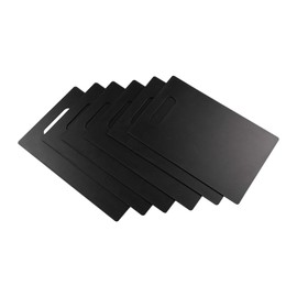 Yarebest Rectangular Chopping Board, Kitchen Plastic Cutting Board, Set of 6 (Black)