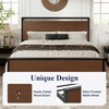 Allewie Full Size Platform Bed Frame with Wooden Headboard and