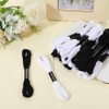 CABODYALS 210 Yards 24 Skeins Black and White Embroidery Thread