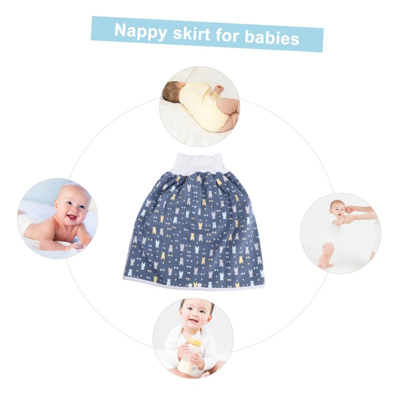 LIFKOME 1Pc High Waist Nappy Skirt for Adorable Potty Training