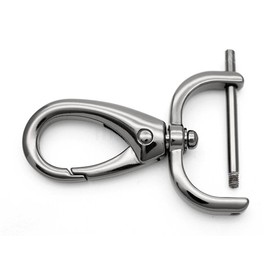 CRAFTMEMORE 2pcs Detachable Snap Hook Swivel Clasp with Screw Bar Bag Hardware Replacement VT501 (1 1/2 Inch, Gunmetal)