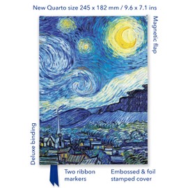 Vincent van Gogh: The Starry Night (Foiled Quarto Journal) (Flame Tree Quarto Notebook)