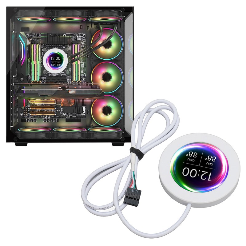 2.1 Inch AIO Computer Temp Monitor CPU Cooler LCD Display