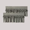 HIG 2 Pack Gray Ruffle Window Valances – Handcrafted Bow Tie Blackout Curtain Valances for Windows/Bathroom/Living Room/Bedroom, Farmhouse Decorative Privacy Kitchen Valance, 52"x18"(N60047)