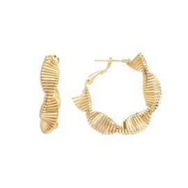 ORICHORE Twisted Abstract Geometric Women's 18K Gold-Plated Earrings|Avant-Garde Fashion Women's Gold-Plated Earrings|Luxury Jewelry for Women