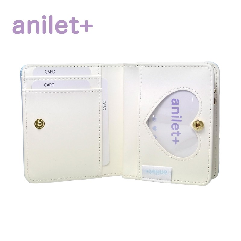 anilet + Mini Wallet, Bifold Gradient, Cat Pom Pom, L-Shaped