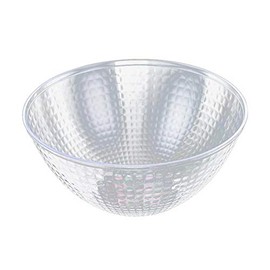 Kaya Clear Diamond Design Round Disposable Bowls - 96 oz. (Pack of 2) - Elegant & Sturdy Plastic Party Serving Dishes - Perfect for Upscale Events and Gatherings