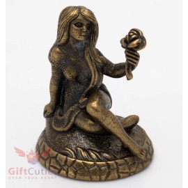 Solid Brass Amber Figurine of Virgo Astrology Zodiac sign Horoscope IronWork