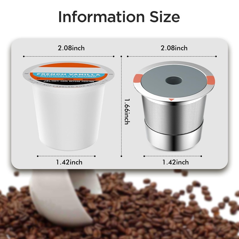 Reusable K Cups and Coffee Pods,Universal Stainless Steel K Cups