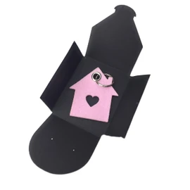 Felt Keyring Love Nest (Choice of Colours) as a Gift – Made in Germany, Polyester Polyester Steel