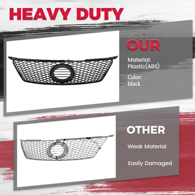 HECASA Front Grill Compatible with 2006 2007 2008 Lexus IS250