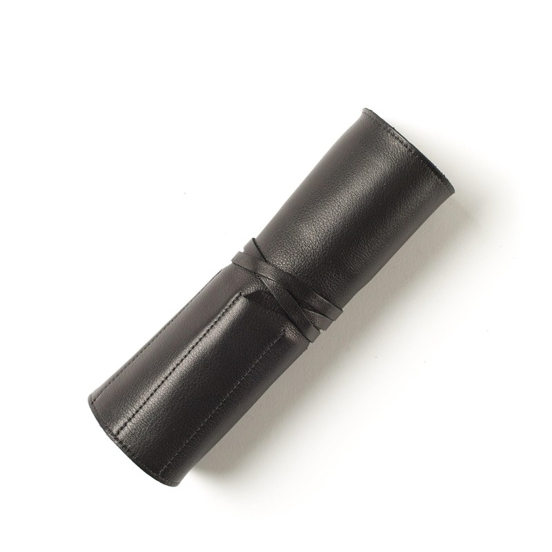 Leatherology Black Onyx Large Makeup Brush Roll