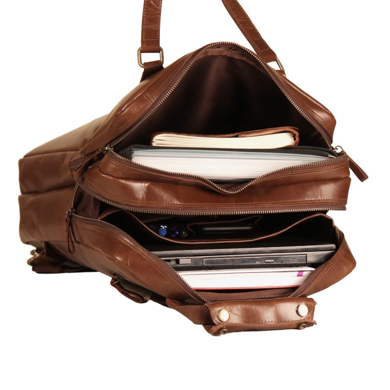 HULSH Leather Backpack For men and women 18 Inch -