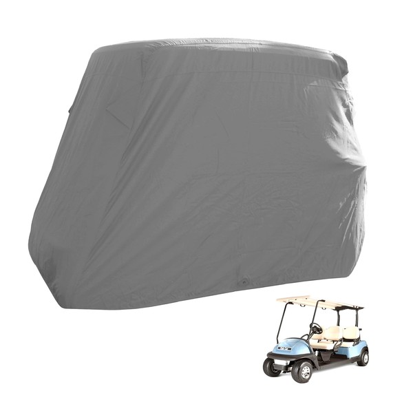 Formosa Covers | Deluxe 4 Seater Golf Cart Cover roof 80" L Grey, Fits E Z GO, Club Car, Yamaha G Model, and GEM e2