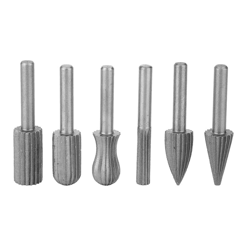 6pcs Tungsten Carbide Rotary Burr Wood File Metal Engraving Grinding