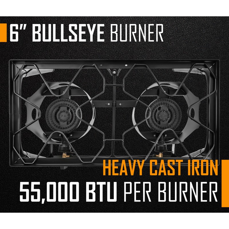 CONCORD Double Propane Burner, Outdoor 2 Burner Camping Stove