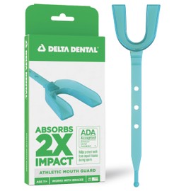 Delta Dental Strapped Sports Mouth Guard - ADA Accepted - 2X The Impact Absorption - Works with Braces
