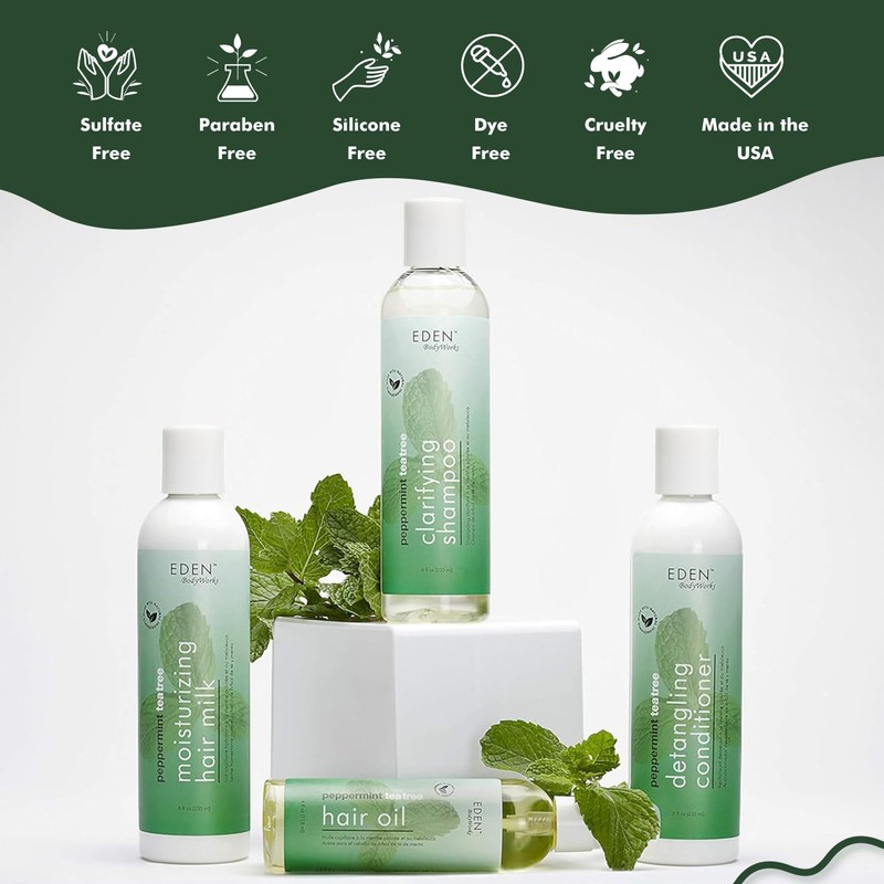 EDEN BodyWorks Peppermint Tea Tree Shampoo | Clarifying Shampoo for