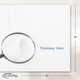 White EVA Foam Sheets, 6 x 9 Inch, 2mm Thick – Foam Paper for DIY Arts and Crafts, School Projects, and More – 8 Pack