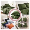 FMLIUY Set of 2 Microfiber Ruffle Pillow Cases Standard Size
