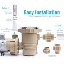 Cipu 1HP Above Ground Pool Pump High Flow 4600GPH Swimming Pool