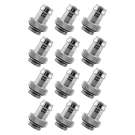 Dracaena.io 12 Pack of G1/4" Thread to 3/8" Barb Fitting for Soft Tubing, PC Water Cooling System Soft Tube Connectors, Silver