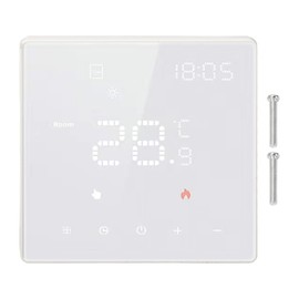 Smart WiFi Thermostat Home Programmable for Tuya App Voice Control 100‑250VAC White 3A Water Floor Heating Wall Hanging Furnace