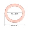 sourcing map 20Pcs 16mm x 22mm x 1.5mm Copper Flat