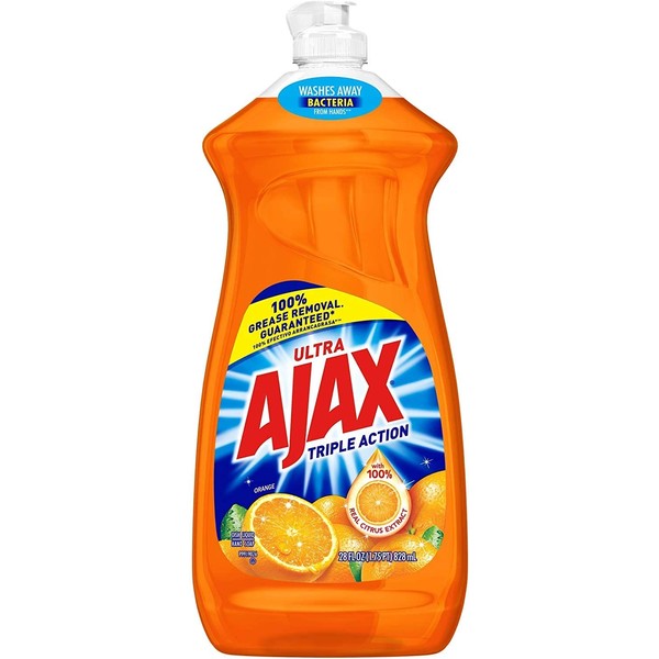 Ajax Triple Action Dish Liquid - Orange, 28 Fluid Ounces (2)