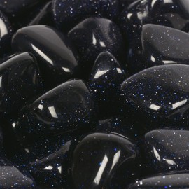 100 Grams Small Synthetic Blue Goldstone Tumbled Stone Specimen Collection Pocket Worry Healing Crystal Home Decorations