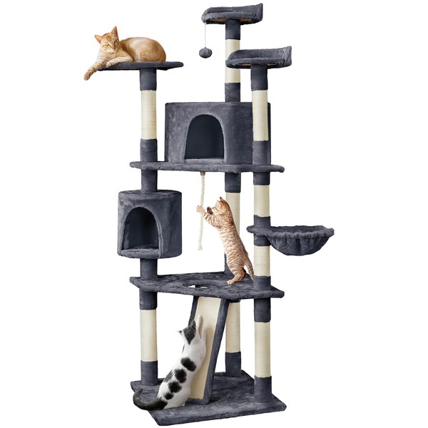 Yaheetech Multi-Level Cat Trees Cat Towers 79in Cat Tree for
