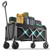 SUNNYFEEL Lightweight Folding Wagon Cart, 350LBS Portable Wagon Carts Foldable