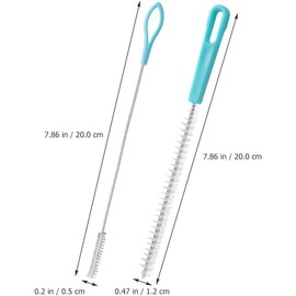 SHERCHPRY 4 Piezas Limpiador de Popotes de Cepillos Limpiadores de Tubo con Cerdas para Botellas y Estrechos para Limpiar de y Biberones