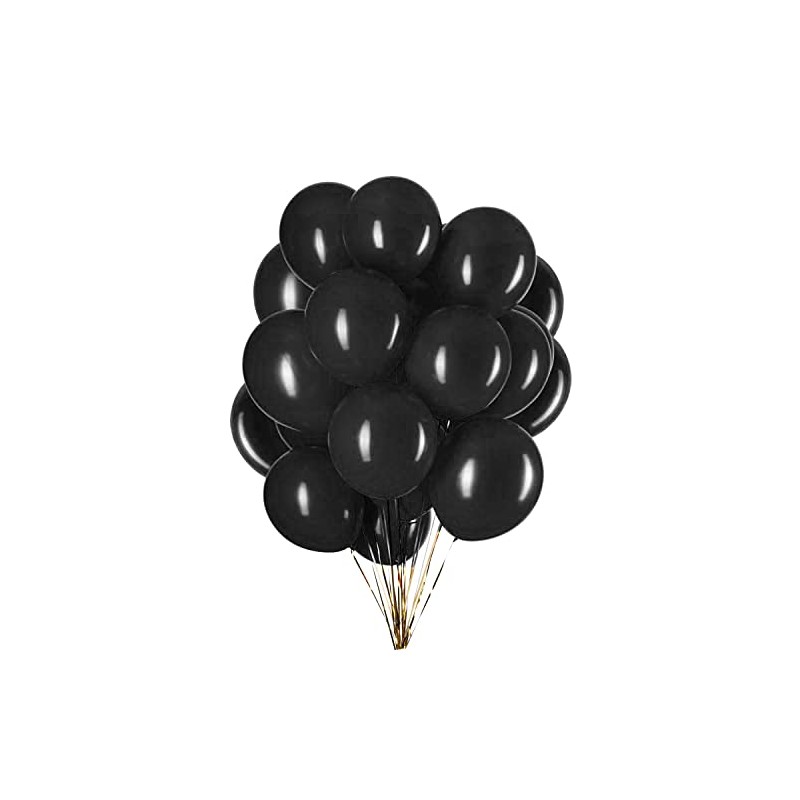 Black Balloons 12 inch,Black Latex Balloons,Pack of 50