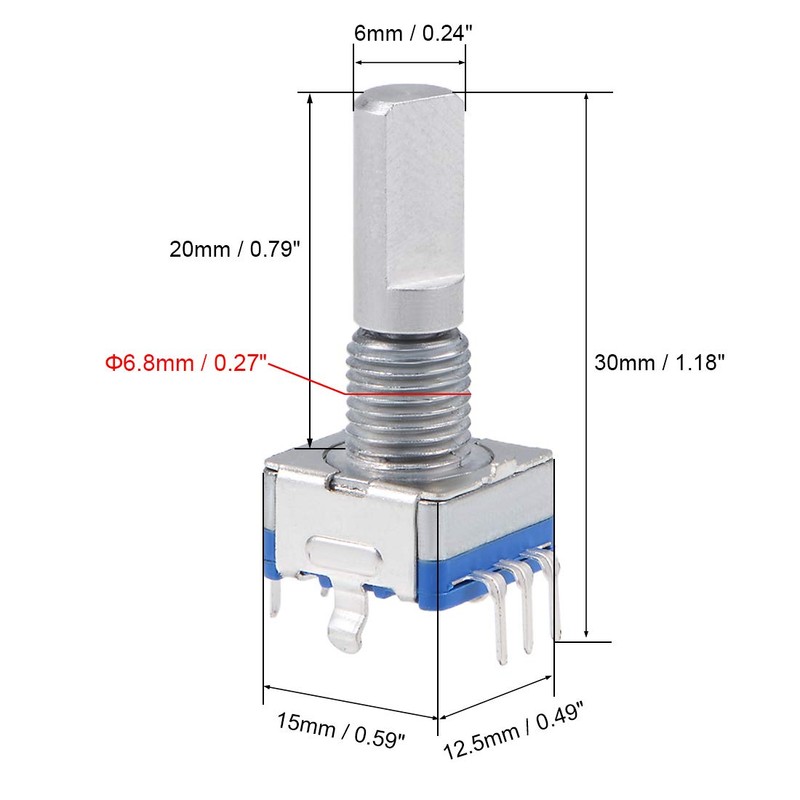 sourcing map 360 Degree Rotary Encoder Code Switch Digital Potentiometer