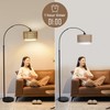 Heemab Modern Arc Floor Lamp with Remote for Comforting Lighting,