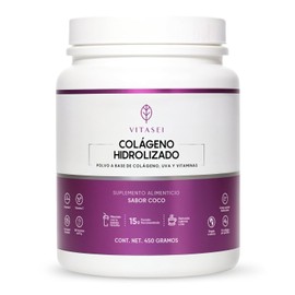 Vitasei Colágeno Hidrolizado Polvo Péptidos Resveratrol Vitamina Apoyo Cabello Piel Articulaciones Mujer Hombre Sabor Coco Porciones
