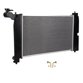 ASAPE 2428 Engine Radiator Assembly Fit for Pontiac Vibe 2003-2008 for Toyota Matrix 2003-2008 (Aluminum)
